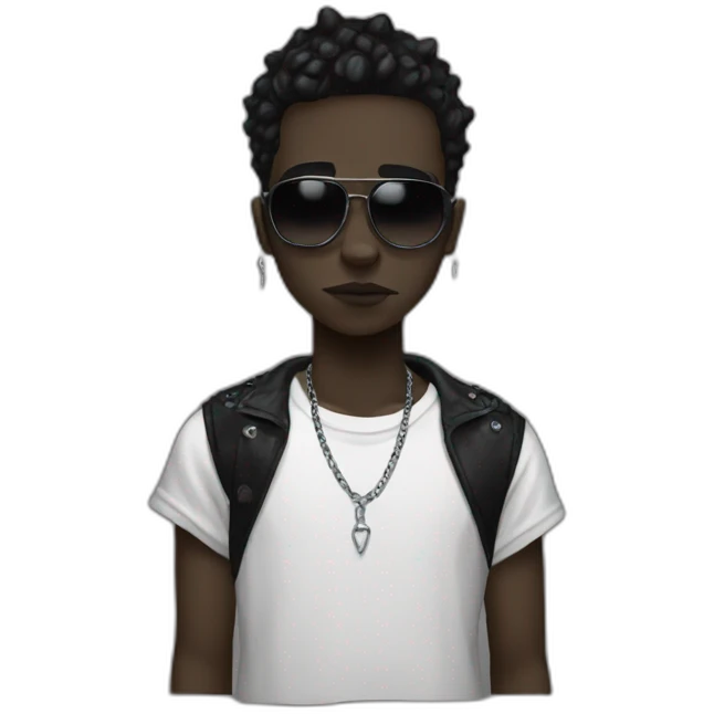 boy goth black cool emoji