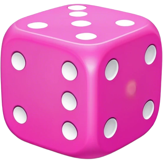 Pink dice  emoji