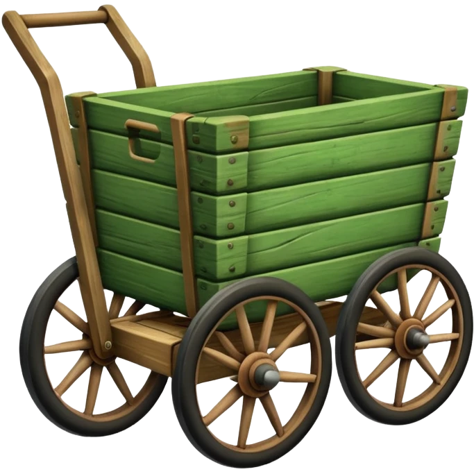 Green cart. emoji