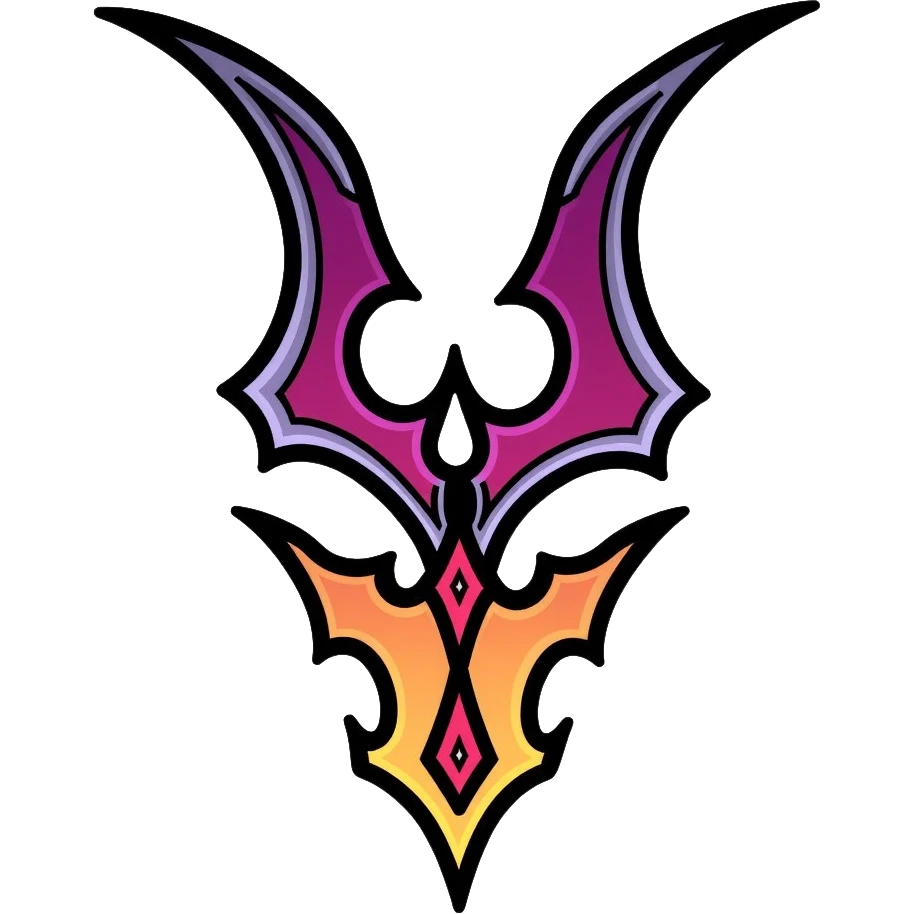 Warglaives from World of Warcraft, curved dual blades, Illidan Stormrage's weapons emoji