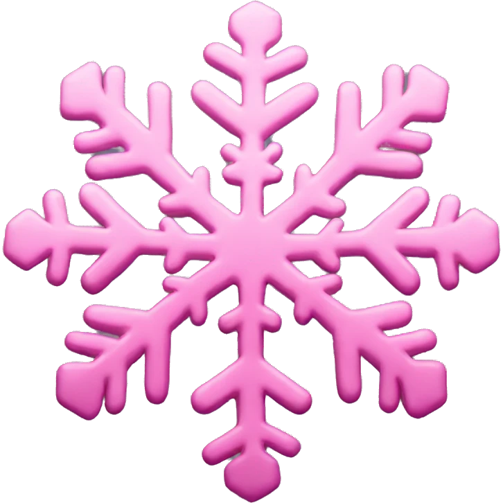 Pink snowflake emoji