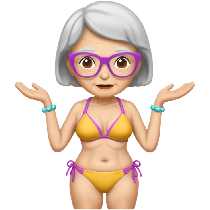 Bikini granny emoji