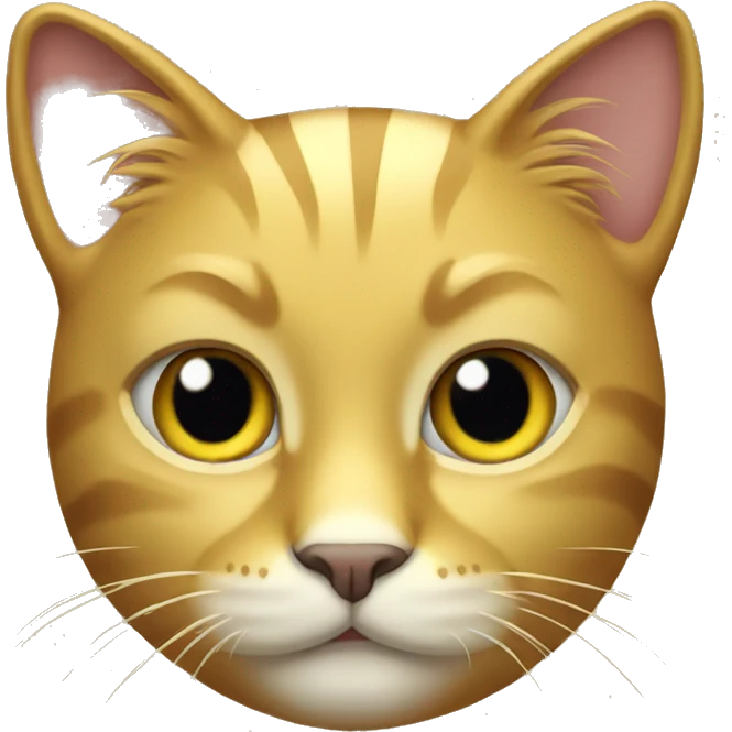 Gold cat emoji