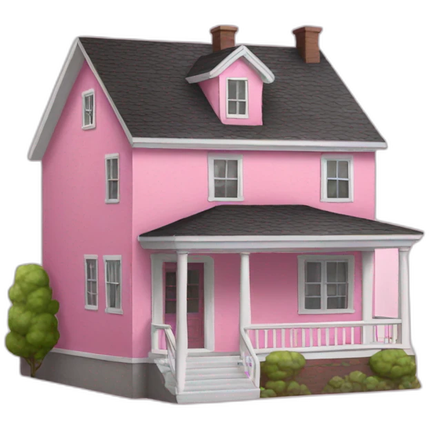 Pink house emoji