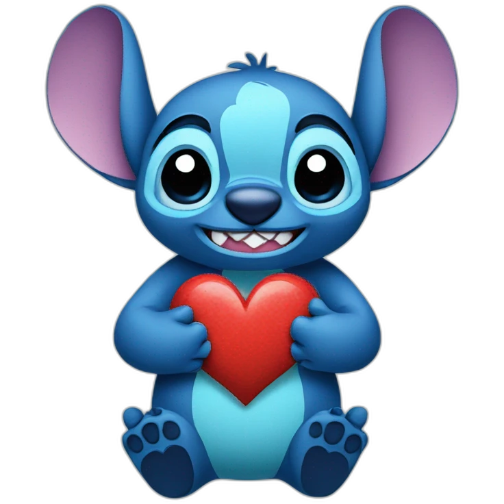 stitch with heart in hands emoji