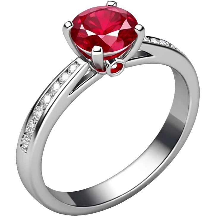 glitter rubi diamond married ring prata emoji