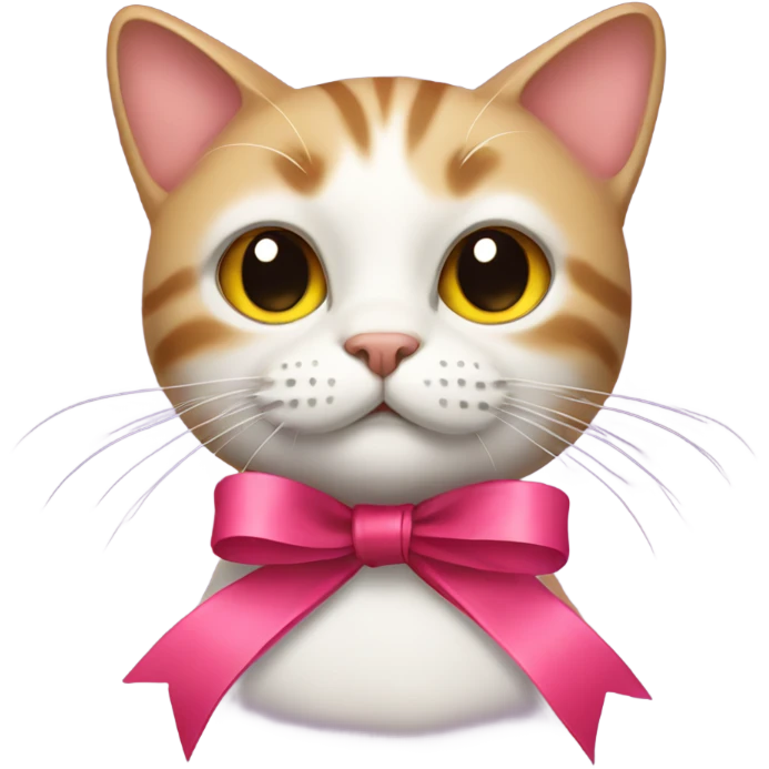 Cat with ribbon emoji
