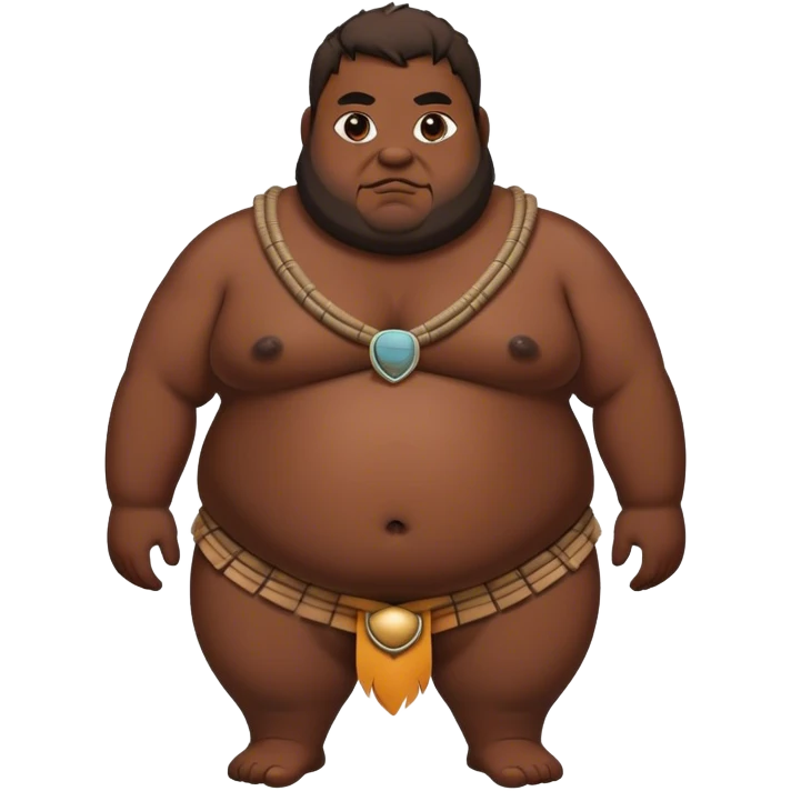 Fat man backwearing loin cloth  emoji