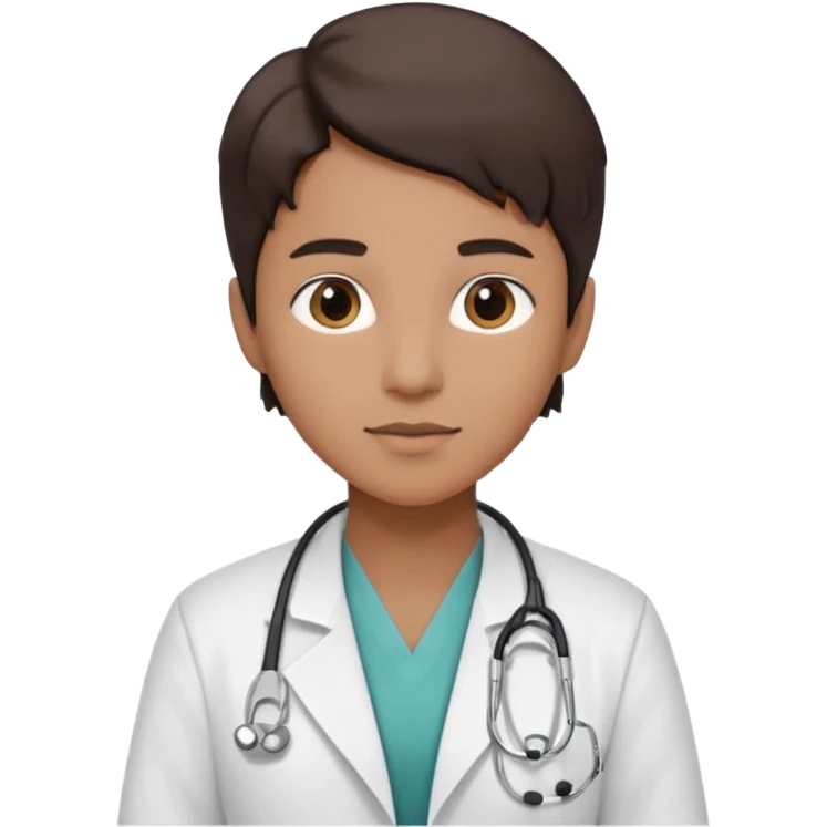 androgynous medium tone skin physician emoji