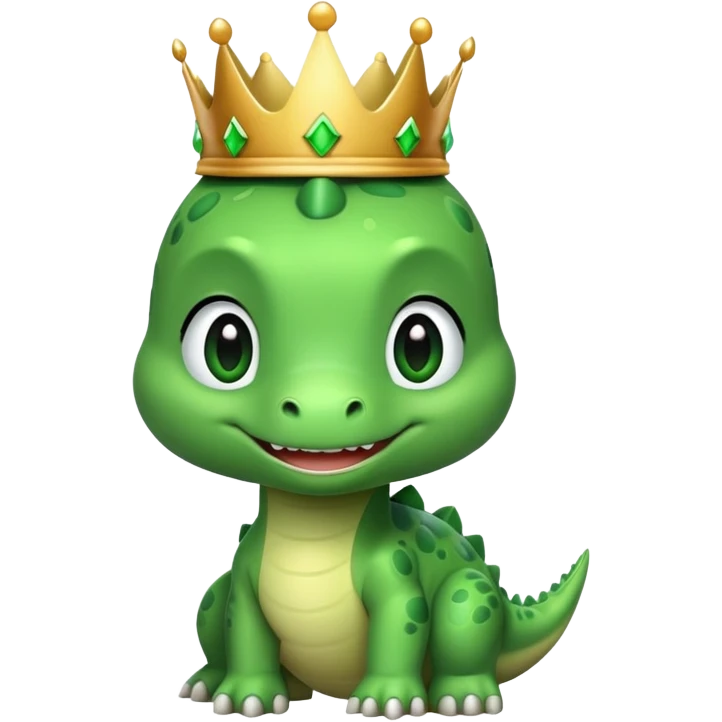 Baby Dino mit Krone emoji