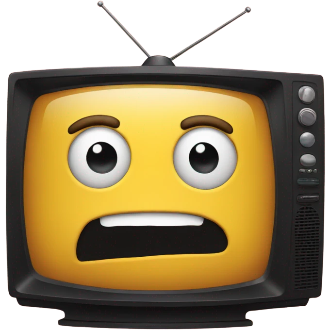 TV with a face emoji