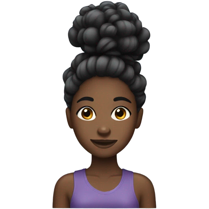 black girl doing hair emoji
