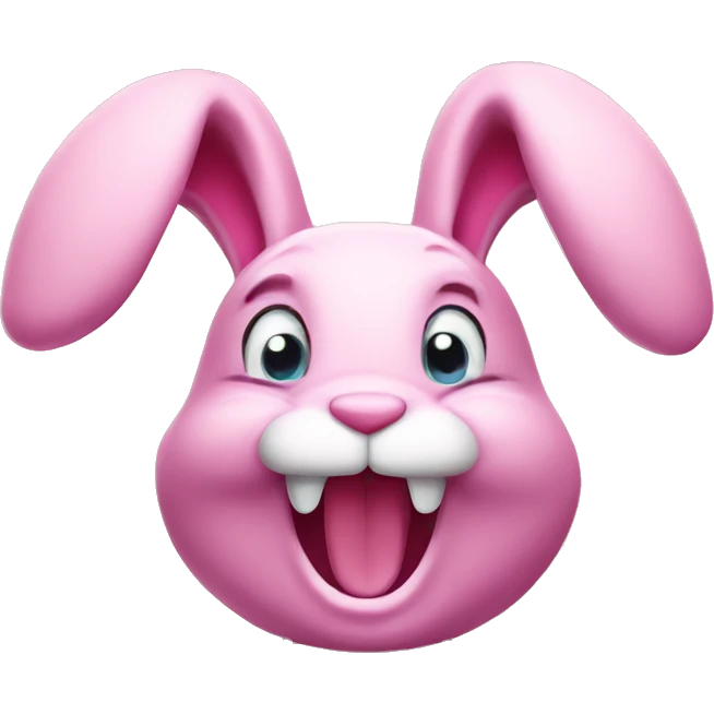 happy pink bunny emoji