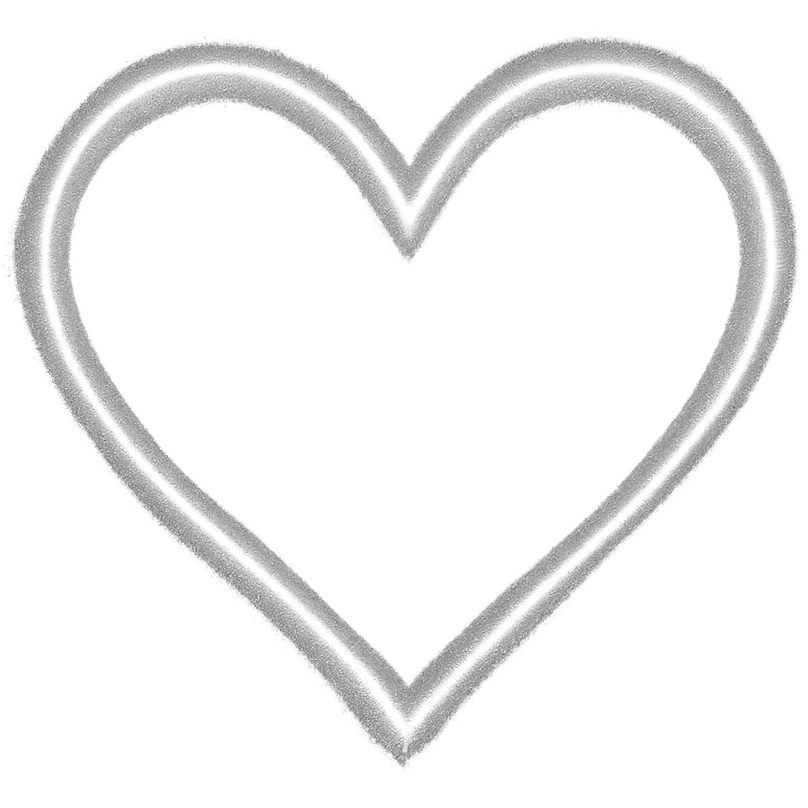 heart with a glowing graphite outline, digital illustration emoji