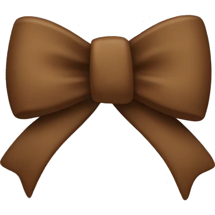 Brown bow without a face emoji