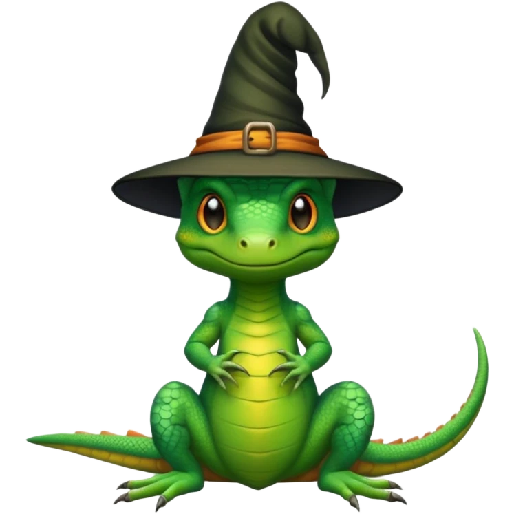 lizard in role witch emoji