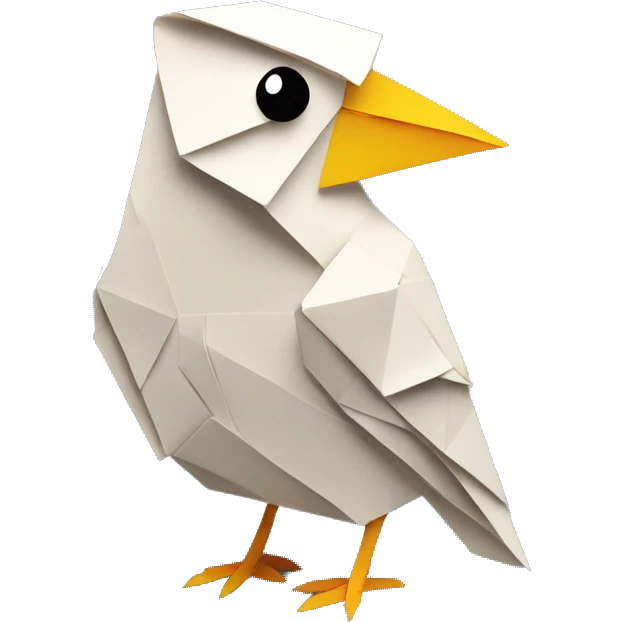 bird paper origami emoji