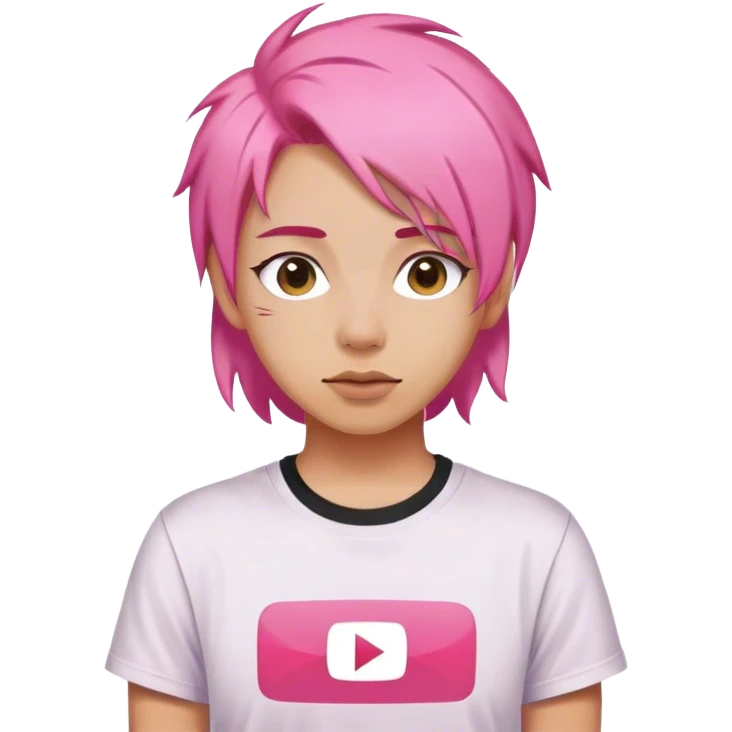 Pink YouTube emoji