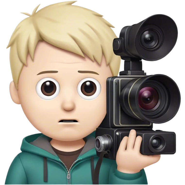 Timmy from South Park delivering a camera emoji