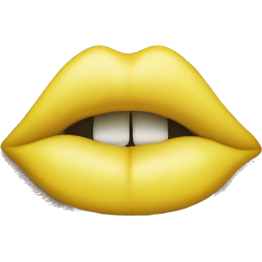 yellow plumbed lips emoji