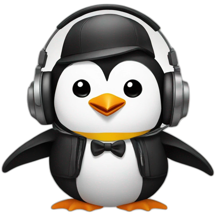 Dj penguin emoji