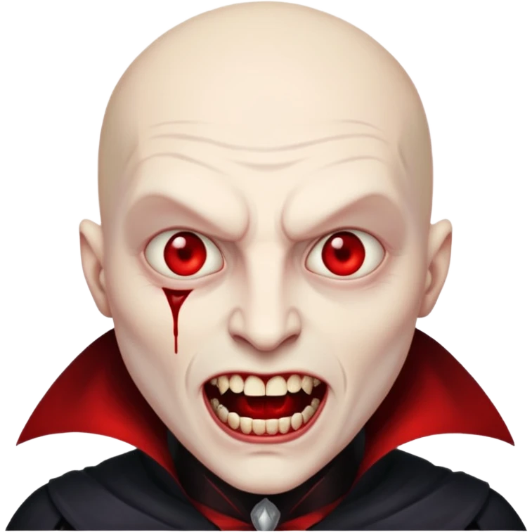 Bald vampire emoji