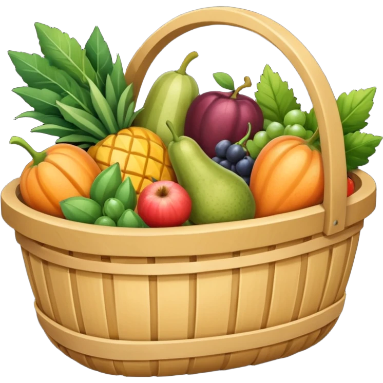 panier de fruits et légumes de saison hiver en france emoji