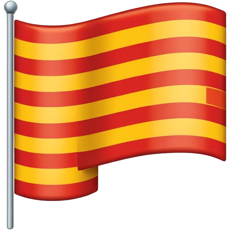 Flag emoji with 1:1 yellow red colour emoji