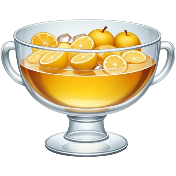 Extremely detailed clear punch bowl  emoji