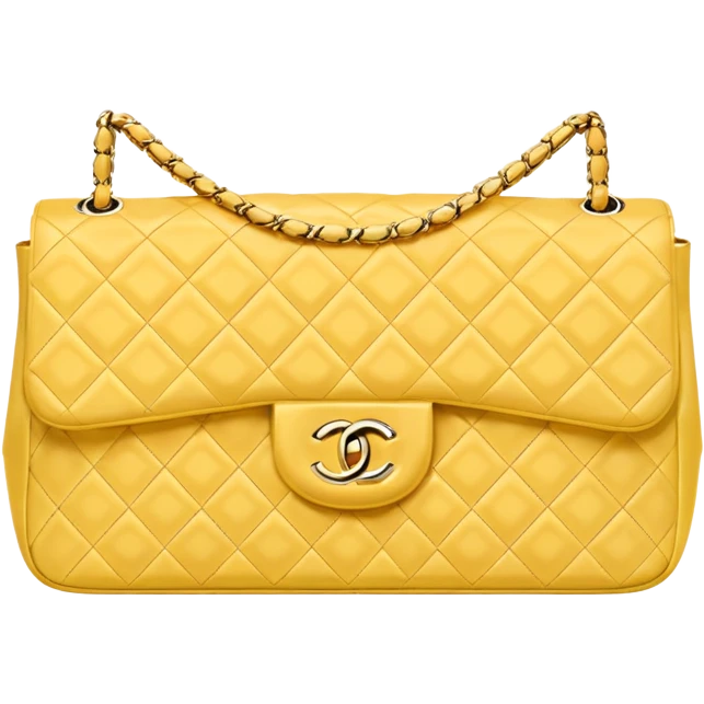 chanel light yellow bag emoji