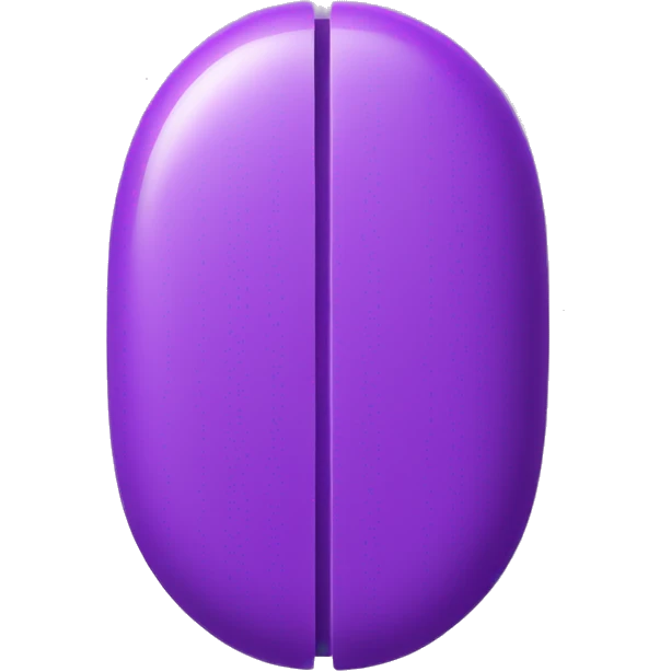 purple pill with middle line rotated emoji