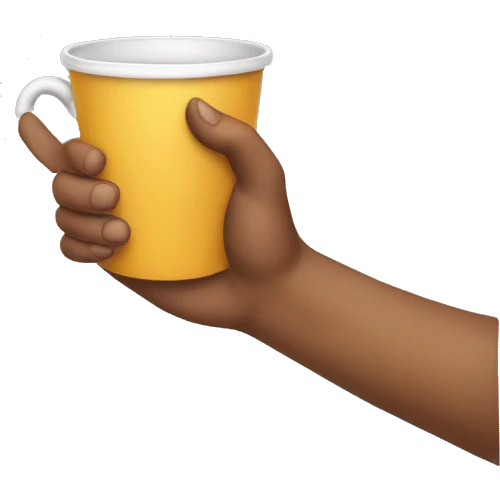 hand holding a cup(remove cup) emoji