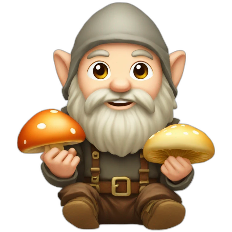 Dwarf eat mushrooms  emoji