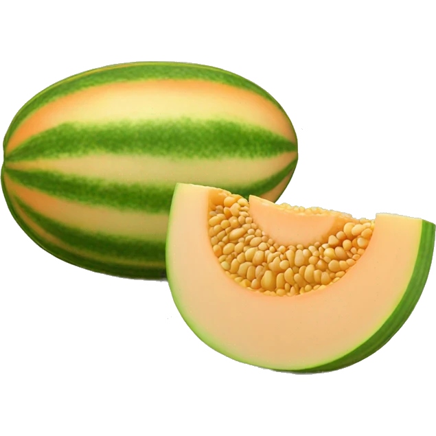 3D muskmelon  emoji