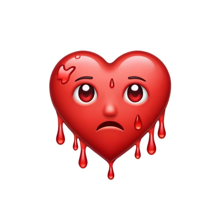 A heart that cries  emoji