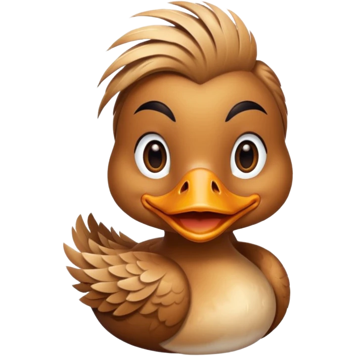 duck with pretty smile and with skincare mask on face emoji