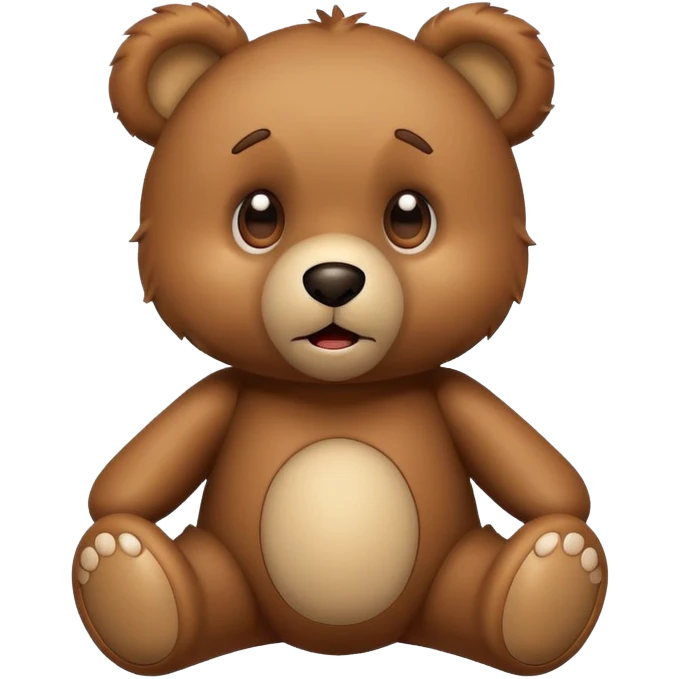 shocked teddy beear emoji