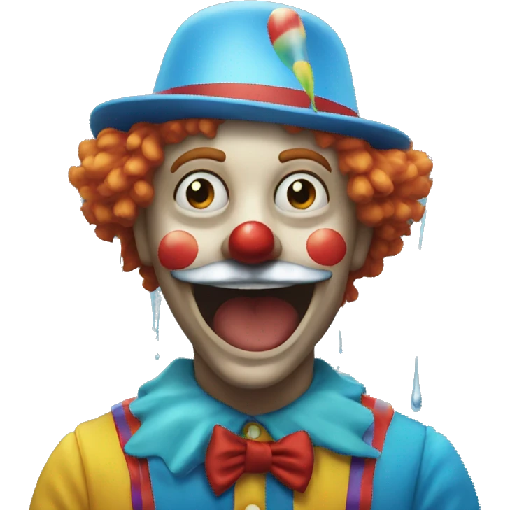 Water and clown two friend emoji