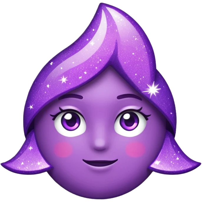 flecha para direita com glitter e roxa emoji