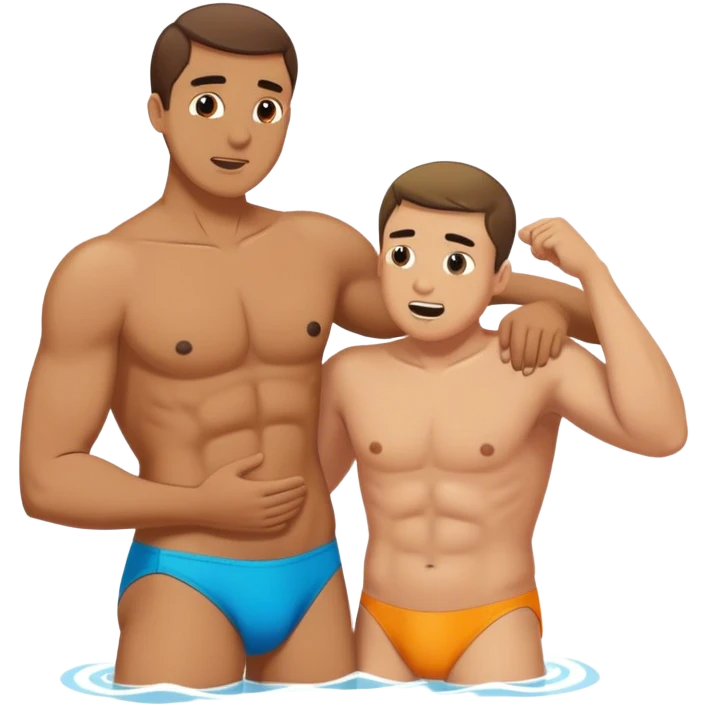 Man getting squeeze emoji