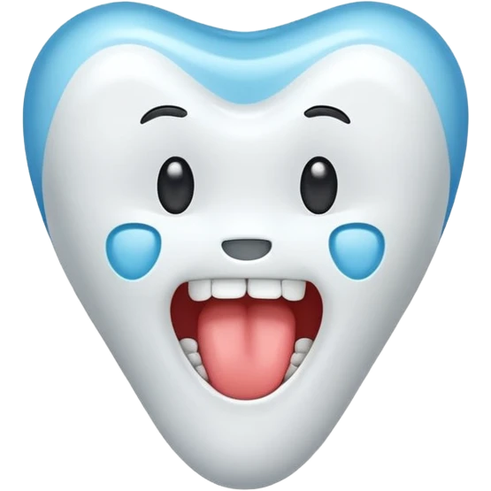 wisdom tooth with a cute face emoji