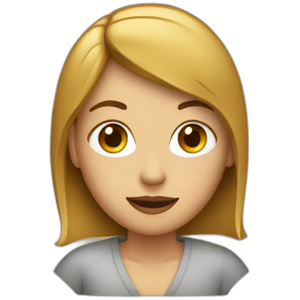 Femme dans un carton avec un trou emoji