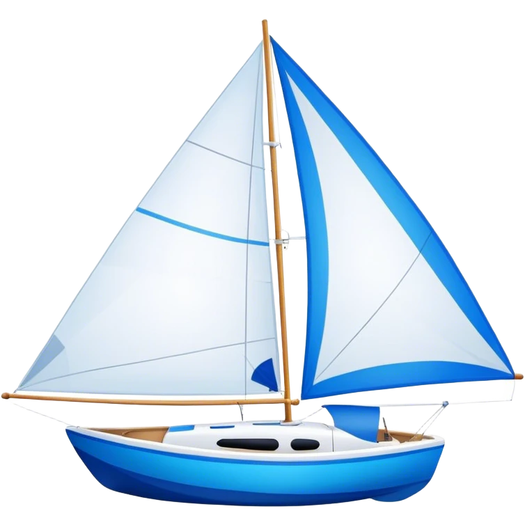 Sailboat - Sunfish (Model Year: 2021) (Iconic colour: Bright sail with blue and white) emoji
