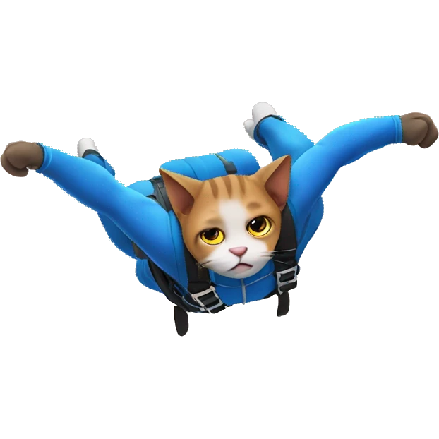 sad cat skydiving emoji