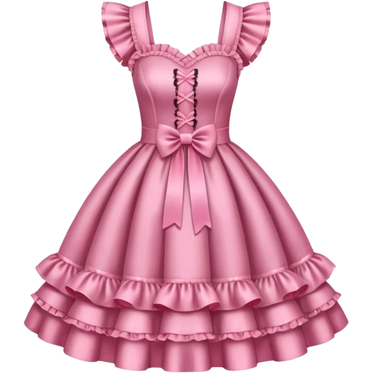Lolita dress, glitter emoji