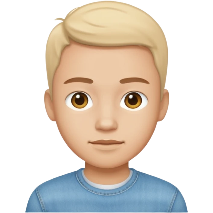Junge mit einer hellblauen Jeans emoji