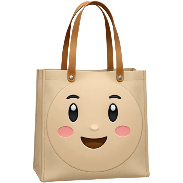 eco bag light tan color emoji