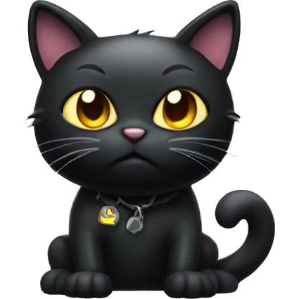 gamer black cat emoji