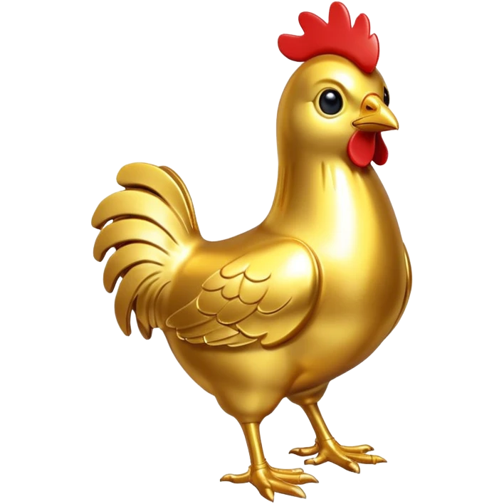 Gold chicken emoji
