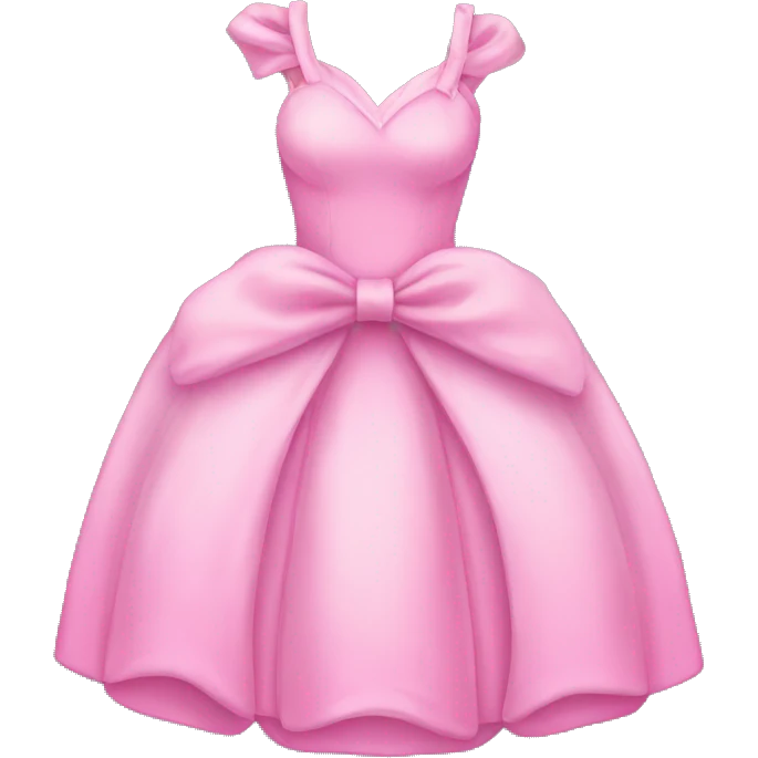 Pink princess dress with bow emoji